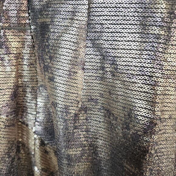 Muse Gold Silver Purple Sequin Bodycon Mini Cocktail Dress Size 6 - Picture 4 of 14